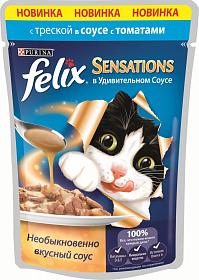 Felix Sensations с треской и томатами в соусе
