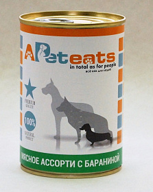 APetEats для собак мясное ассорти с бараниной