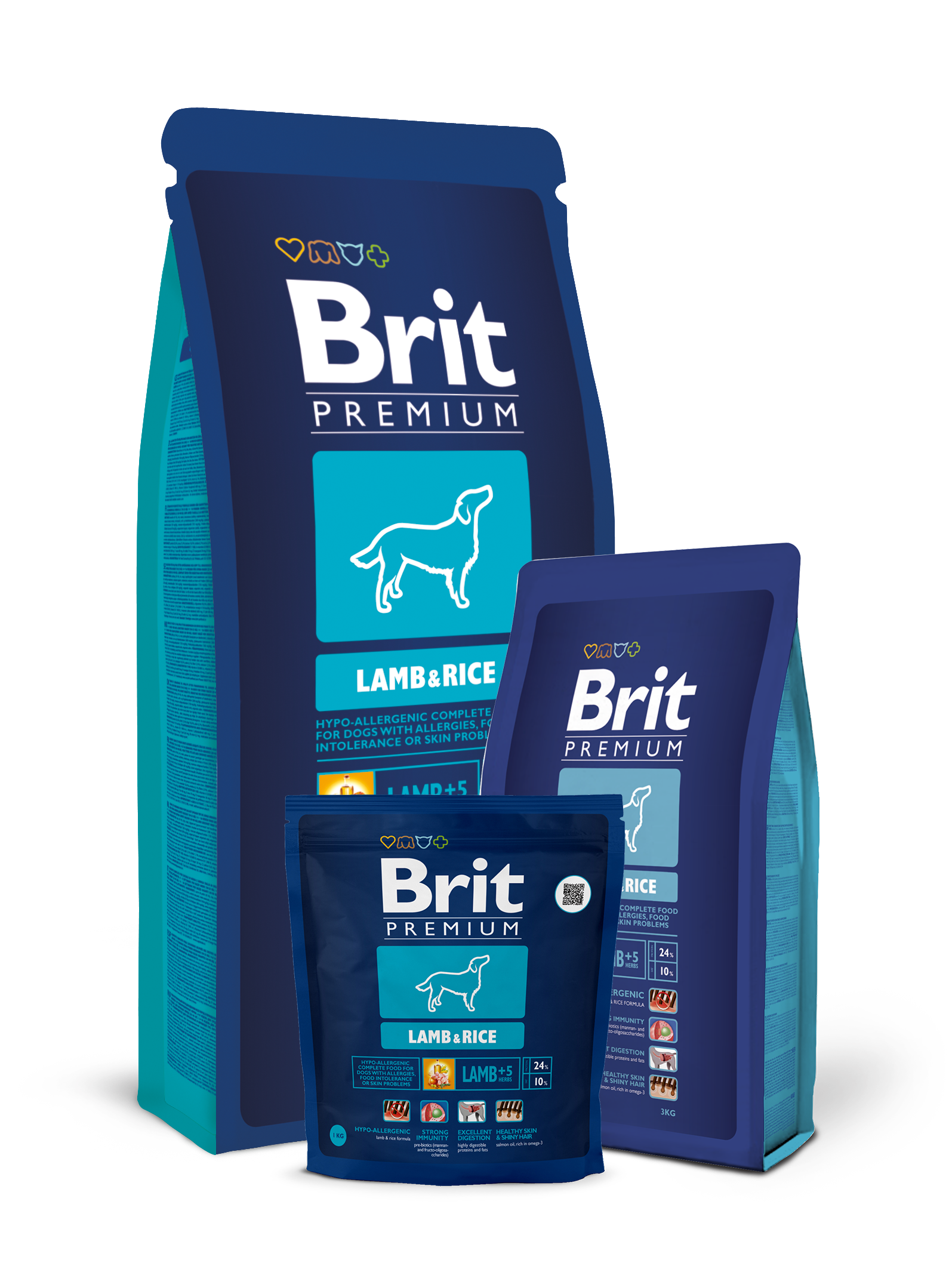 Brit Premium Lamb & Rice (Брит гипоаллергенный для собак с чувствительн...