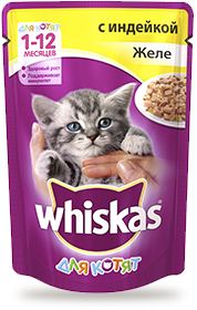 Whiskas для котят с индейкой в желе