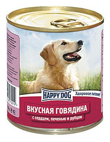 Happy Dog консервы для собак с телятиной, сердцем, печенью, рубцом и рисом
