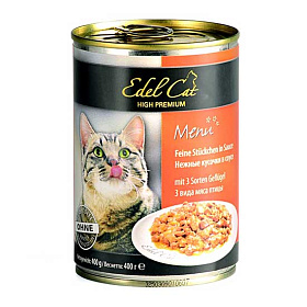 Edel Cat консервы с 3 видами мяса