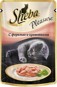 Sheba Pleasure с форелью и креветками
