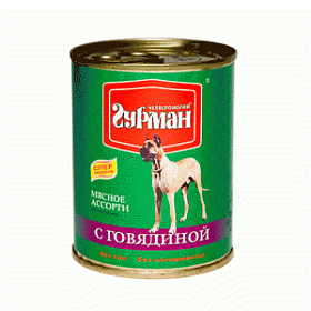 Четвероногий Гурман консервы для собак с говядиной