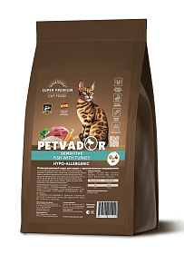 PETVADOR Полнорационный корм для кошек с чувствительным пищеварением