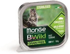 Monge Cat BWild GRAIN FREE для стерилизованных кошек