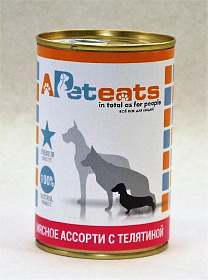 APetEats для собак мясное ассорти с телятиной
