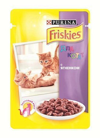 Friskies для котят с ягненком в подливе