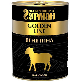 Четвероногий Гурман Голден консервы для собак с ягненком
