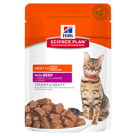 Hill's Science Plan Feline Adult Кусочки в соусе с Говядиной